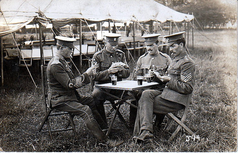 Mess break for Sgt ‘Tope’ Smith (seated on the right) and colleagues (Courtesy: Yvonne Weaver - 2009)