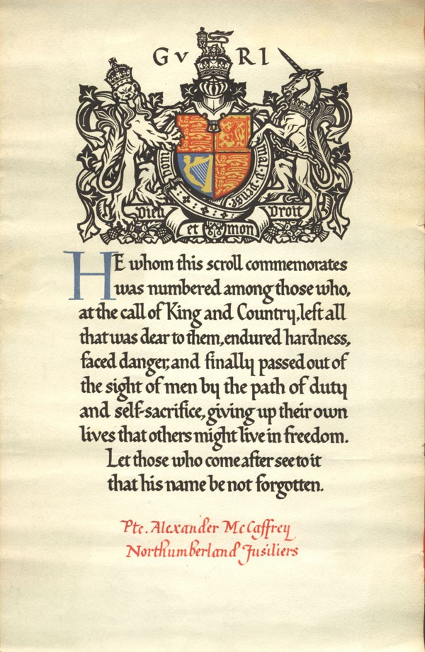 Commemorative Scroll