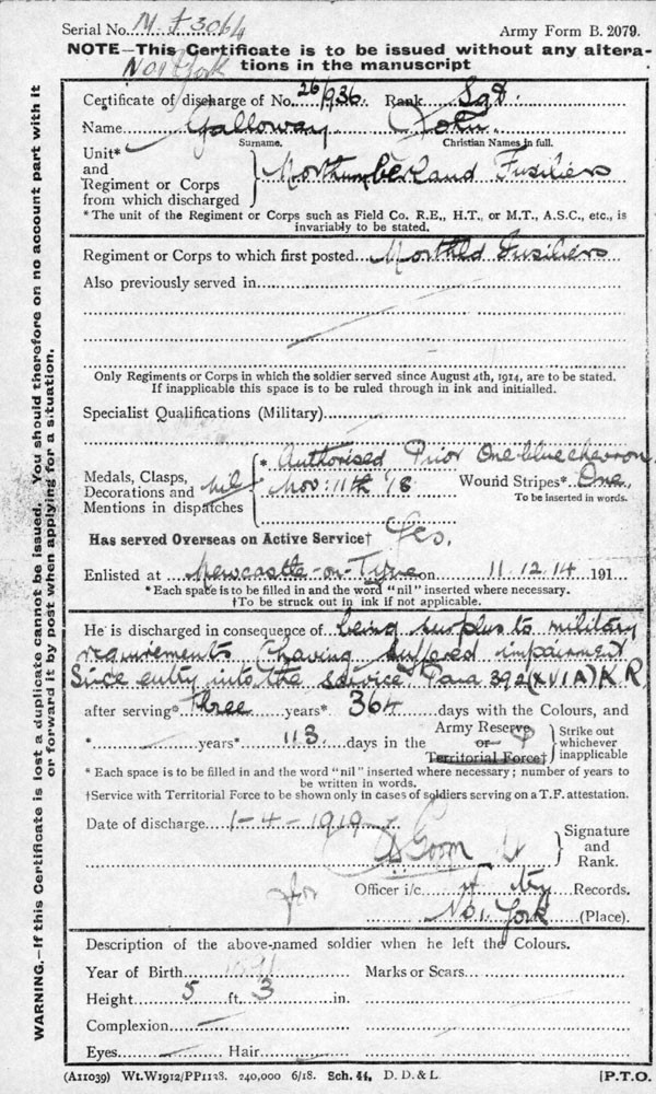 Certificate of Discharge